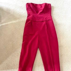 Strapless Jumpsuit Ankle Length (Burgundy/wine)